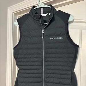 Peter Millar Fuse Elite Womens Medium Black quilt hybrid Gulfstream Vest